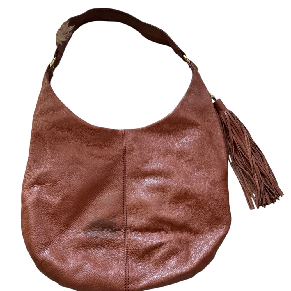 Hobo Brown Leather Slouchy Bag Purse leather tassel
